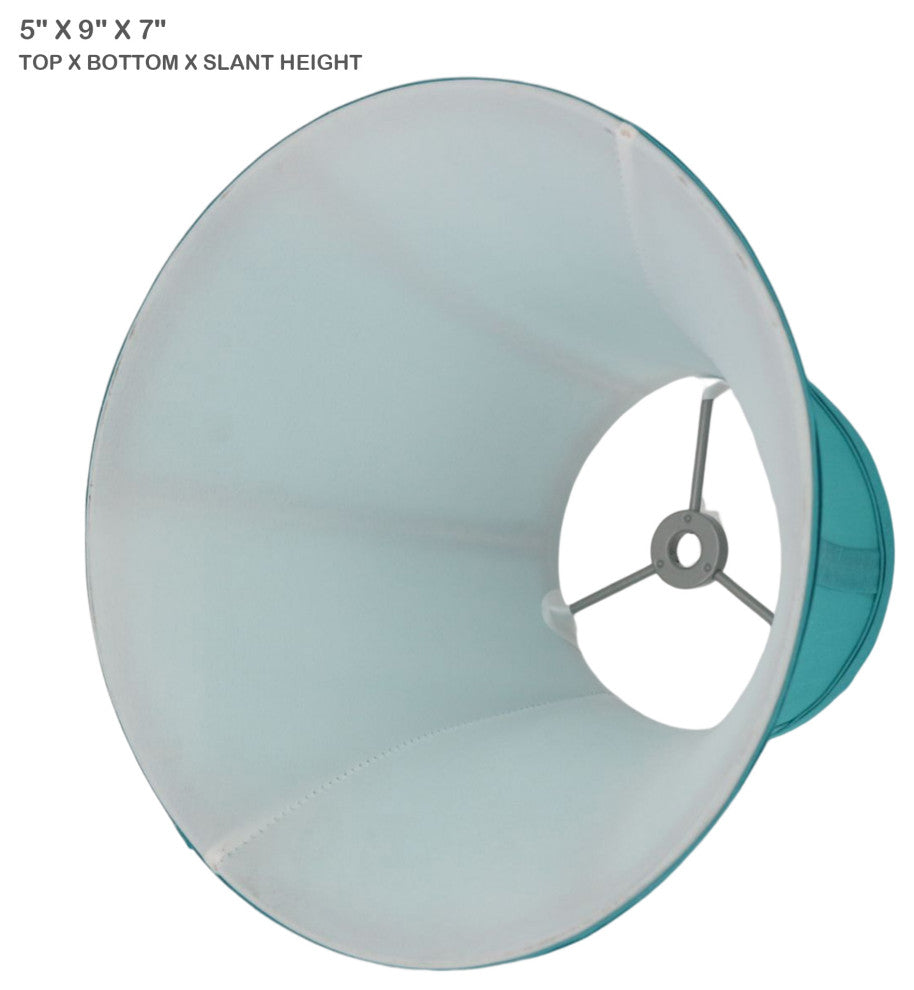 Bell Lamp Shade, 5x9x7", Teal, Set of 2