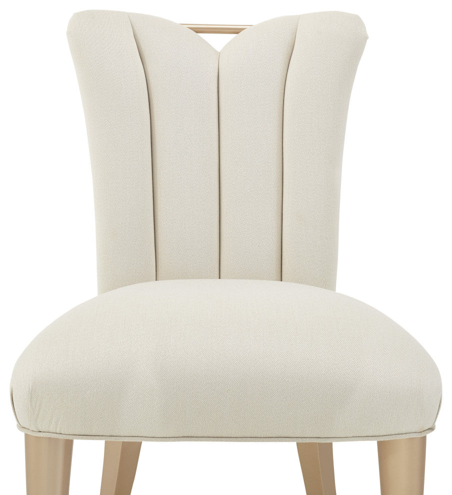 La Rachelle Dining Side Chair, Set of 2 - Medium Champagne