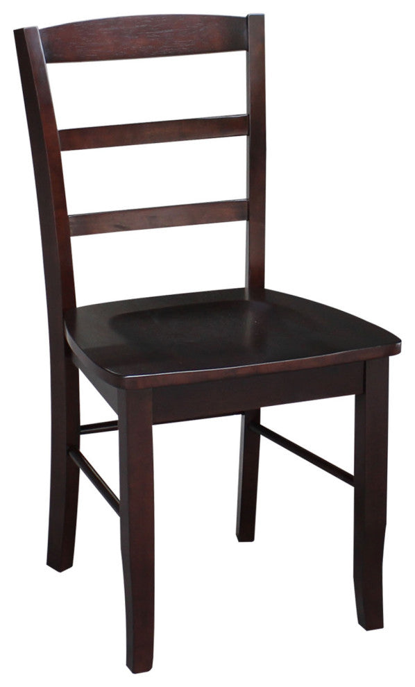 30" Round Top Pedestal Dining Table with 2 Madrid Ladderback Chairs