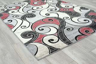 Modern Accent Rug, Scarlet Red, 9'8"x7'5"