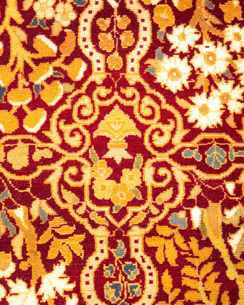 Mogul, One-of-a-Kind Hand-Knotted Area Rug Red, 2'8"x11'6"