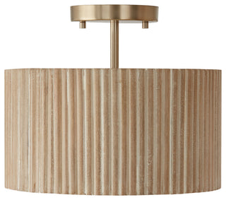 Capital Lighting 250711 Donovan 13"W Semi-Flush Drum Ceiling - White Wash /