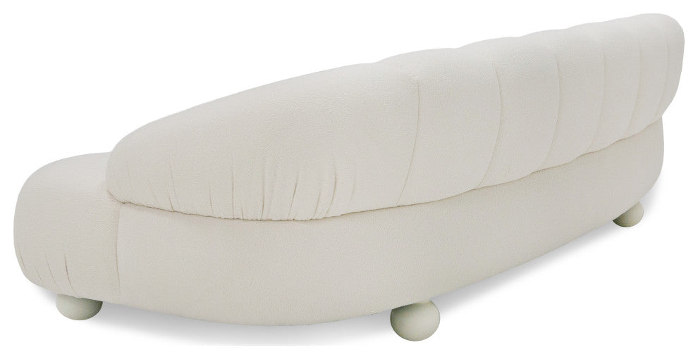 Divani Casa Duran Contemporary White Fabric 4-Seater Sofa