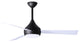 Donaire Paddle Fan Integrated LED, Matte Black, Gloss White Blades