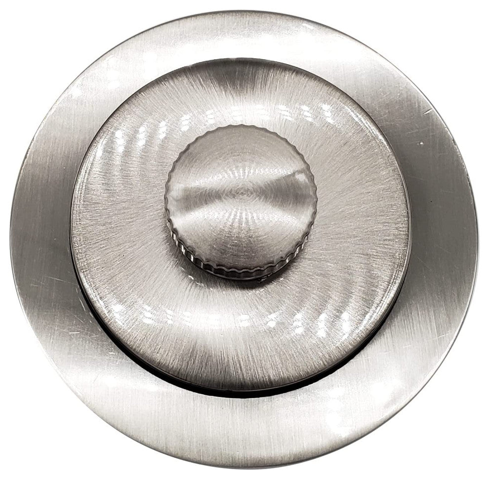Side Outlet Overflow With Tip-Toe Trim And 2-Hole Overflow Cover, Satin Nickel