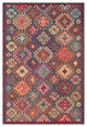 Surya Tabriz TBZ-1001 8'x10' Rug, Pink/Red/Charcoal/Peach/Wheat/Tan/Aqua/Denim