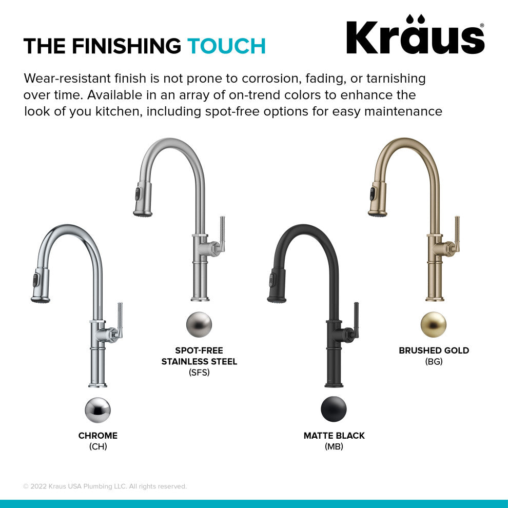 Sellette Pull-Down Kitchen Faucet, Matte Black, Model Kpf-4100mb