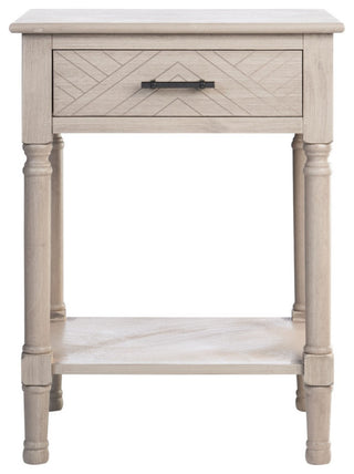 Safavieh Peyton 1 Drawer Accent Table, Greige