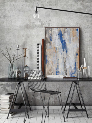 "In a Sea of Ivory" Floater Framed Painting Print, Canvas, 16"x24"