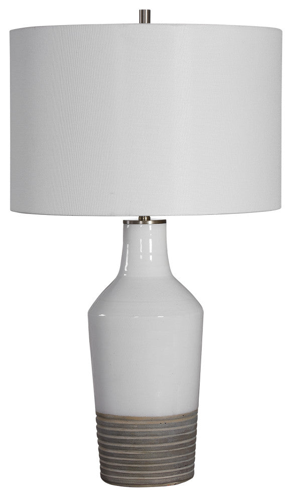 Uttermost Dakota White Crackle Table Lamp