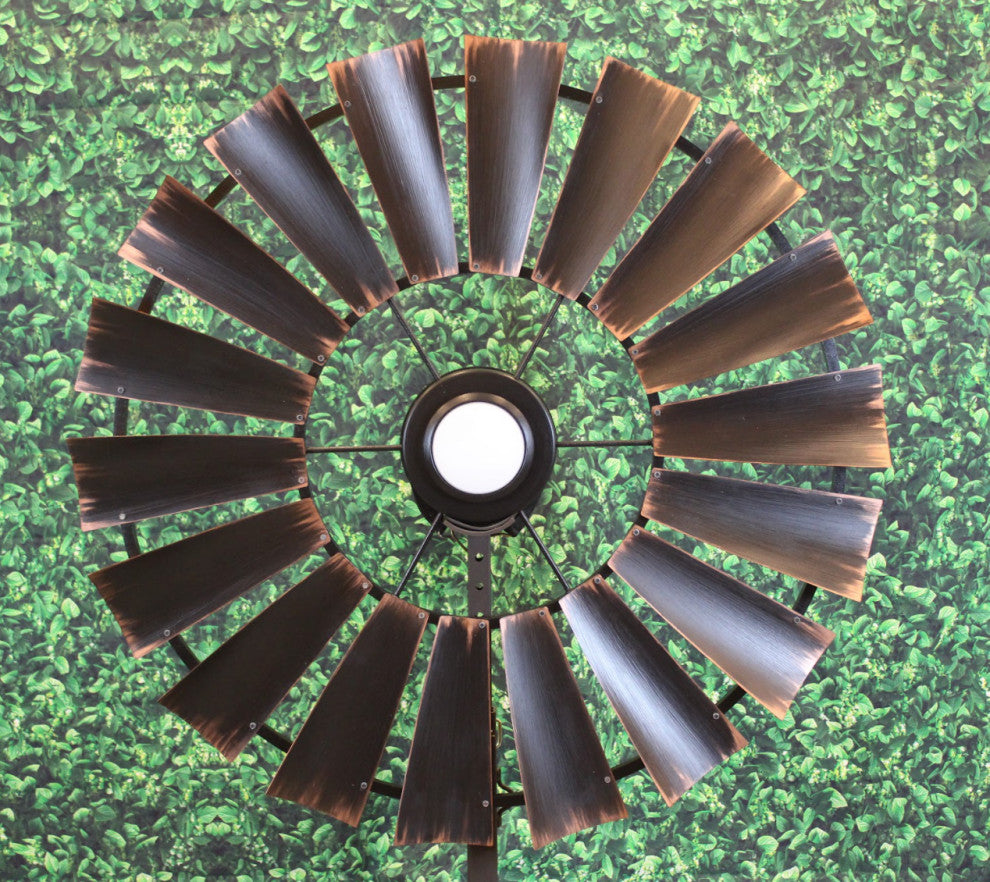 72 Inch Charred Whiskey Barrel Windmill Ceiling Fan | The American
