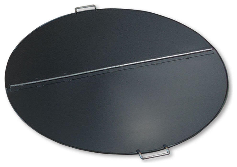 Round Folding Fire Pit Cover, Stainless Steel, 66" Diameter