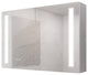 36" Surface Mount Aluminum Medicine Cabinet with Double Door and LED Lights
