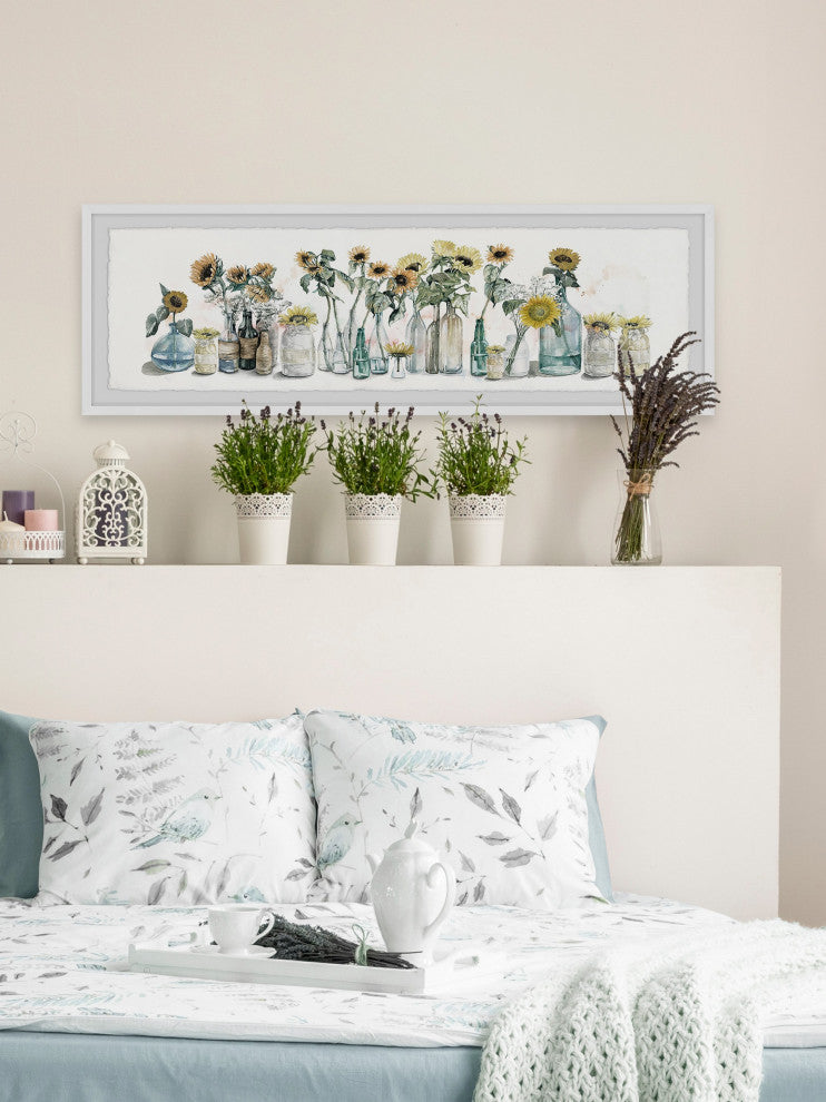 "Sunflower Centerpiece III" Framed Painting Print