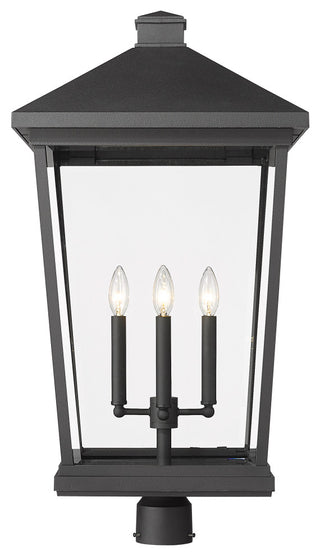 Z-Lite 4 Light Outdoor Post Mount Fixture, Black, 568PHXXLR-BK