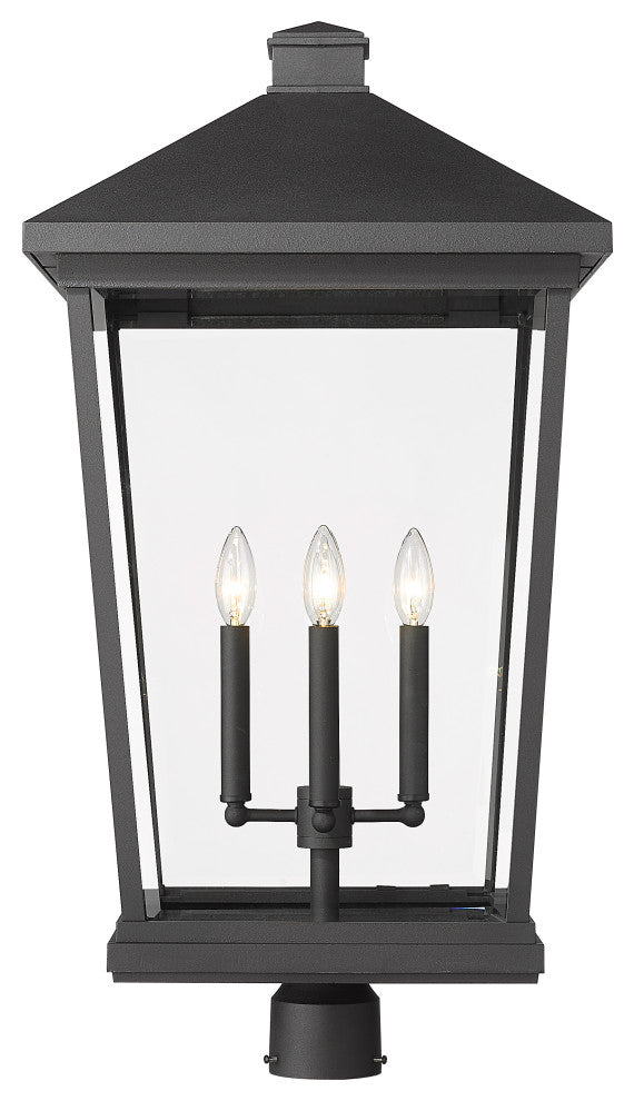 Z-Lite 4 Light Outdoor Post Mount Fixture, Black, 568PHXXLR-BK