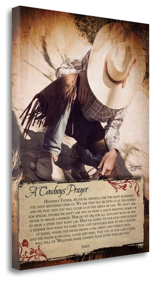"A Cowboys Reason" By Shawnda Eva, Giclee Print on Gallery Wrap Canvas