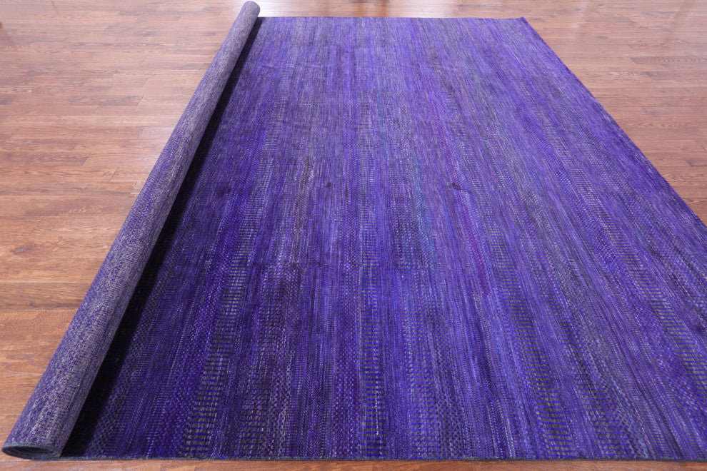 12' Square Handmade Super Savannah Gabbeh Wool and Silk Rug Q8619