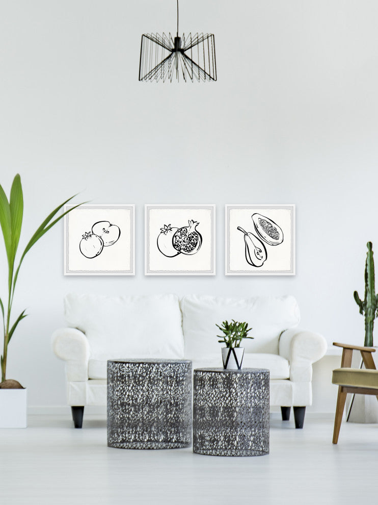 Fresh Fruits Sensation Triptych, Set of 3, 18x18 Panels