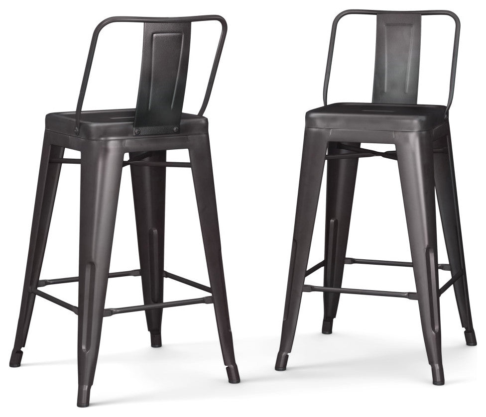 Rayne 24 inch Metal Counter Height Stool (Set of 2)
