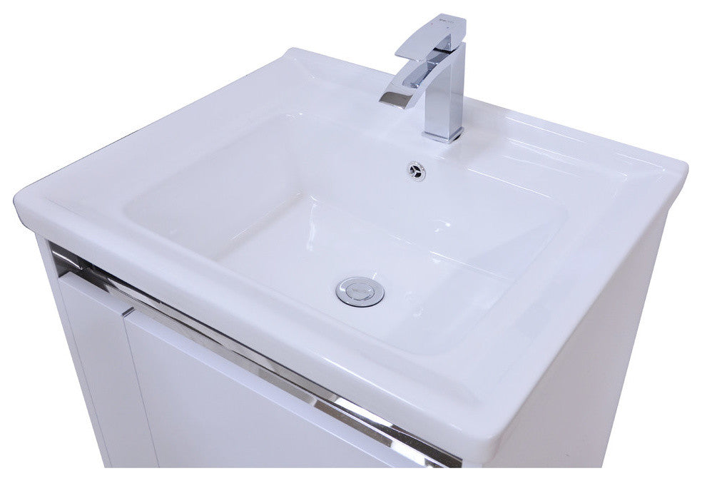 Ucore 24" White Bathroom Vanity With Facuet