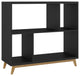 Modern Black And Natural Bookcase