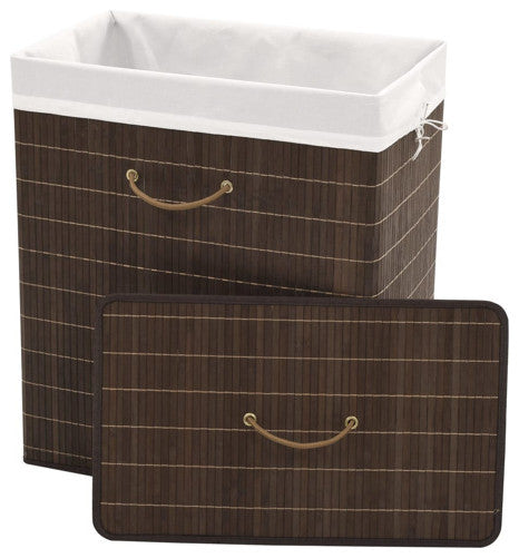 vidaXL Laundry Basket Laundry Hamper Dirty Clothes Basket Rectangular Dark Brown