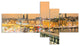 Stockholm Cityscape Panorama, Cityscape Photo Canvas Print, 60"x32", 5 panels