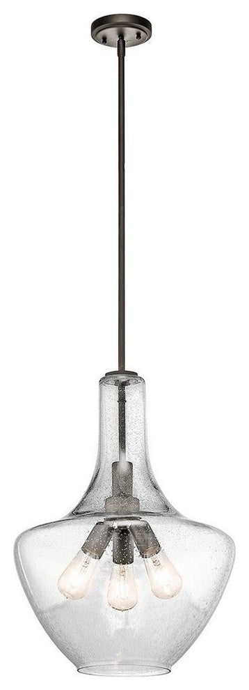 Pendant 3-Light, Olde Bronze, 16"x22.75"