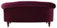 La Rosa Victorian Chesterfield Loveseat, Burgundy Velvet