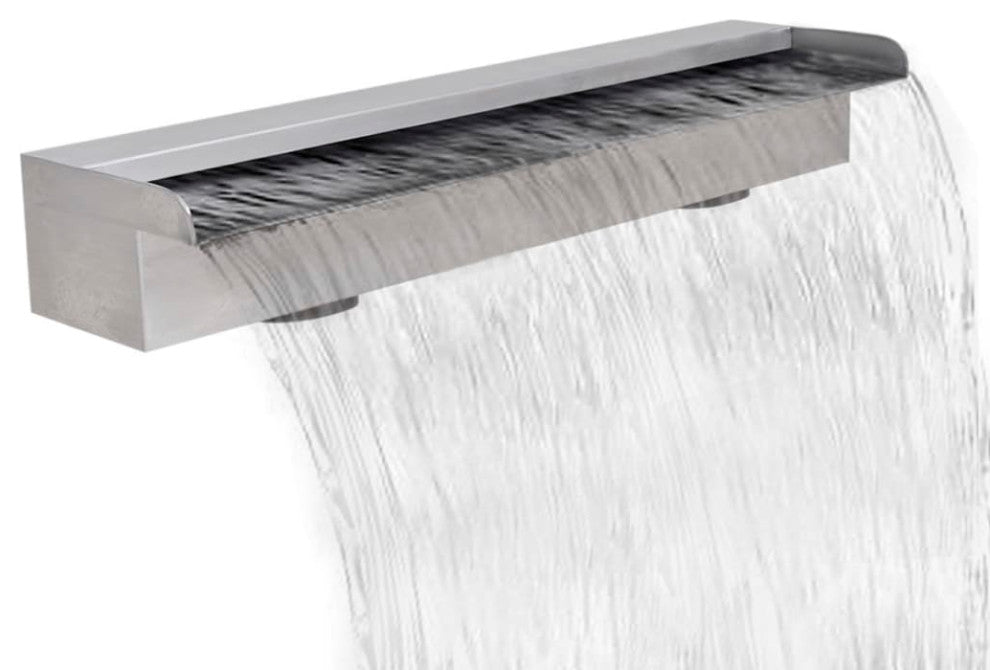 vidaXL Pool Fountain Spillway Waterfall Fountain for Garden Pond Stainless Steel