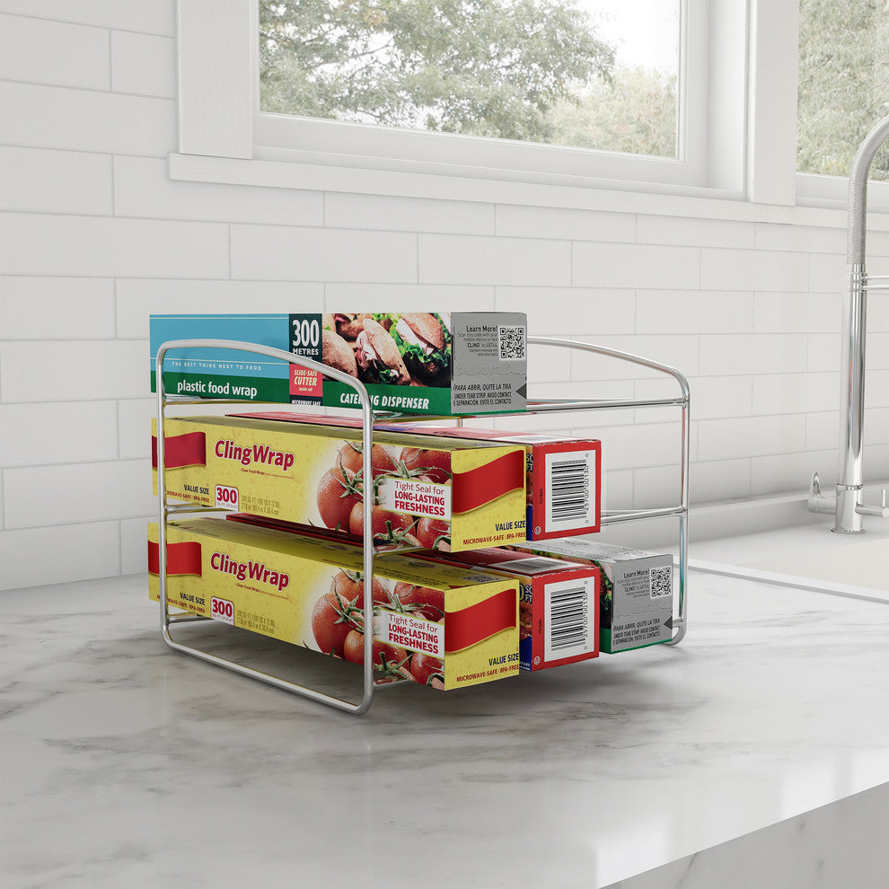 Lavish Home Kitchen Wrap Organizer, Silver