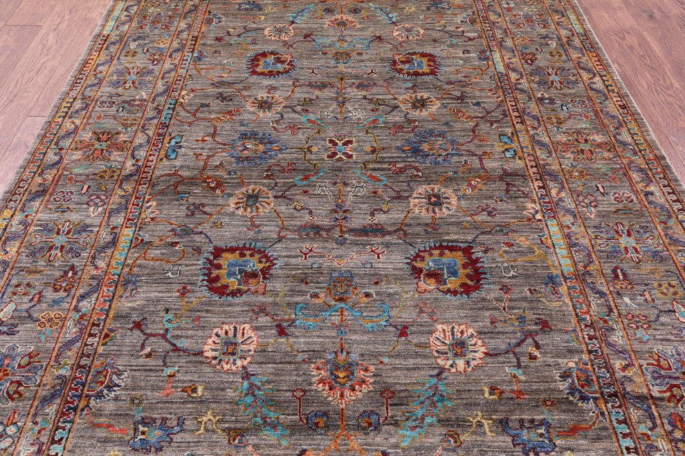 Handmade Persian Tabriz Wool Rug 5' 6" X 8' 3" - Q12213