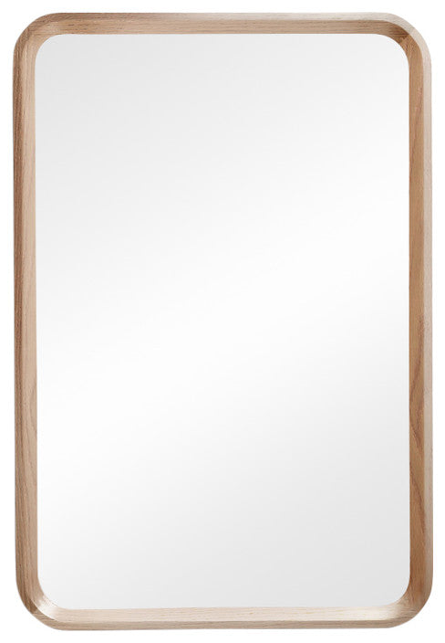 Vela Mirror, Whitewash Oak, 24"