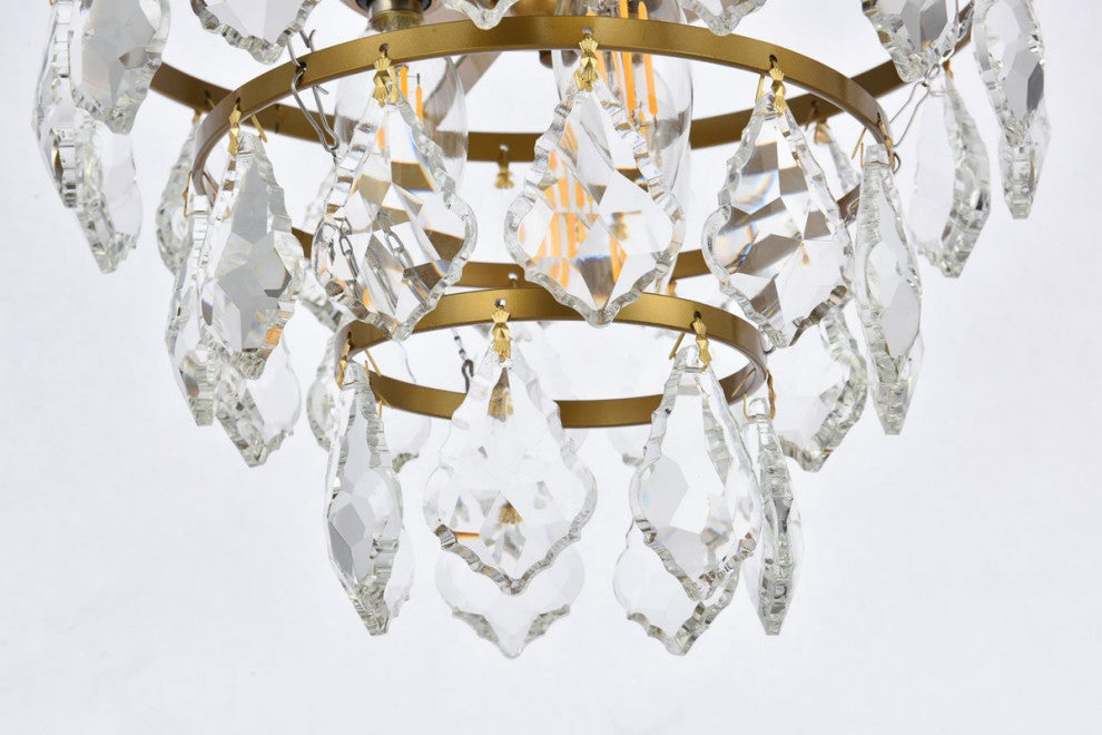 Evan 10" Flush Mount, Brass