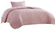 Benzara BM283913 Cabe 2 Piece Twin Comforter Set, Polyester Puffer Rose Pink