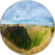 Pulo Di Altamura Panorama, Landscape Disc Metal Artwork, 11"