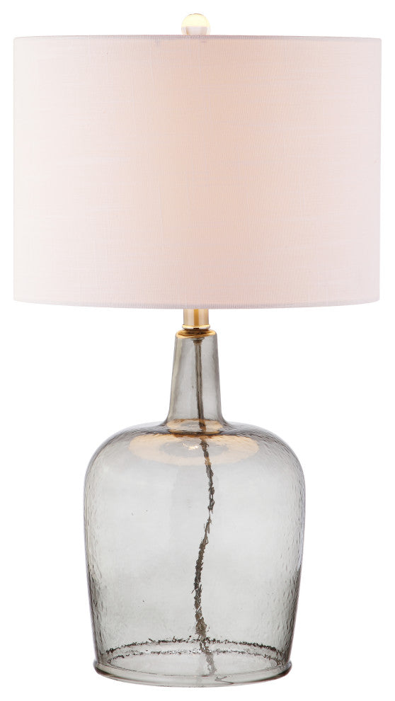 Augustine 26" Glass Table Lamp, Smoked Gray