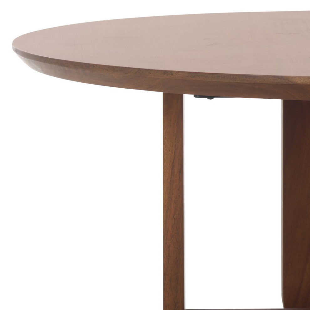 Safavieh Couture Raybelina Round Coffee Table, Walnut