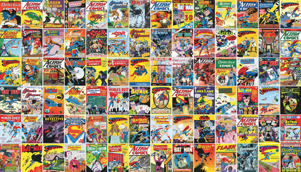Classic Dc Comics Covers Peel and Stick Wallpaper Mural