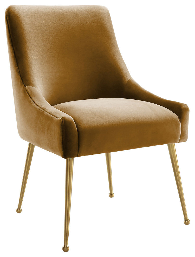 Beatrix Cognac Velvet Side Chair