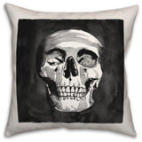 Watercolor Skull 16x16 Throw Pillow