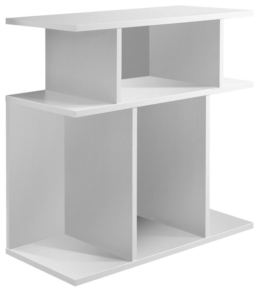 HomeRoots 11.75" x 23.75" x 23.75" White Hollow Core Particle Board Accent Table