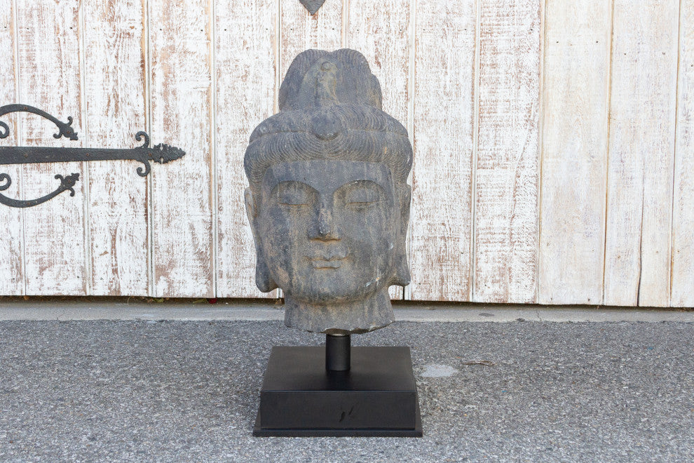 Original Carved Stone Buddha Head