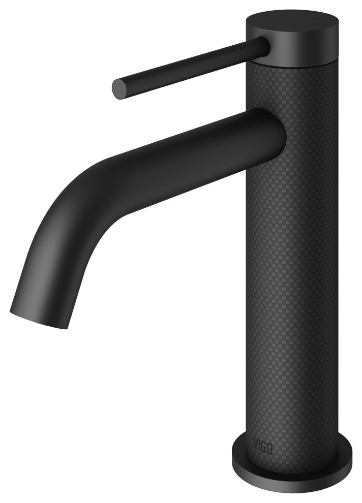 VIGO Madison 8" H Single Handle Single Hole Bathroom Faucet, Matte Black, Without Extras