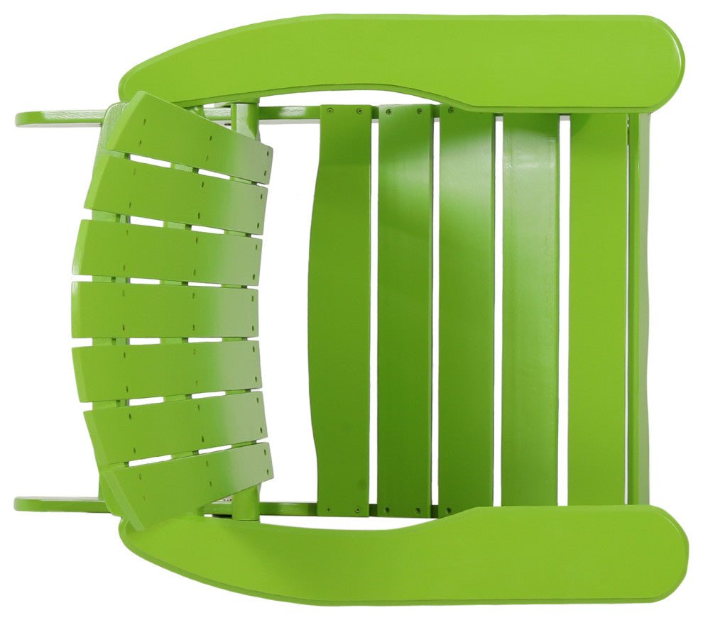 Cartagena Outdoor Acacia Wood Folding Adirondack Chair, Set of 4, Light Green
