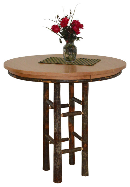 Hickory Round Bar Table, Natural Finish, 42" Round