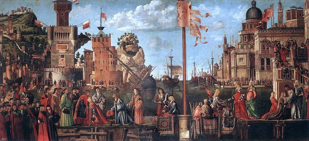 Vittore Carpaccio Meeting of the Betrothed Couple Wrapped Canvas