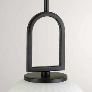 Stanza Collection One-Light New Traditional Pendant Light, Matte Black