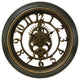 Kiera Grace Gears Decorative Round Wall Clock, 20"H x 2"D, Bronze